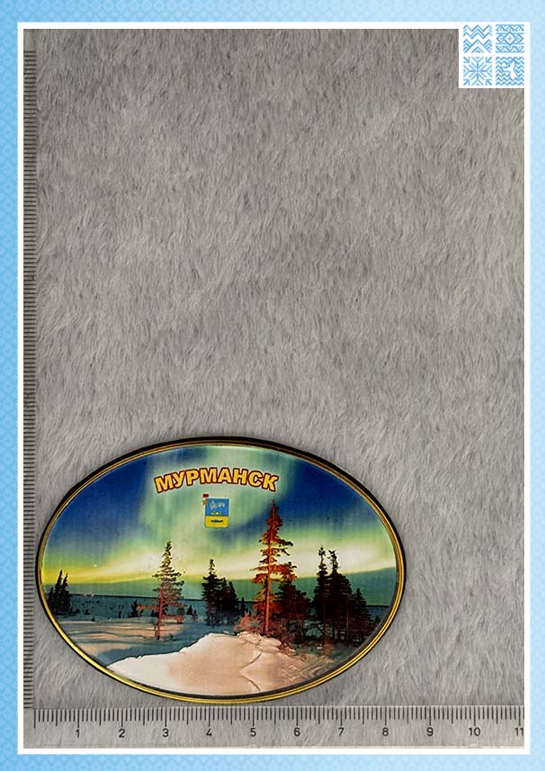 Акриловый магнит «Мурманская область» с золотым контуром — изображение 3