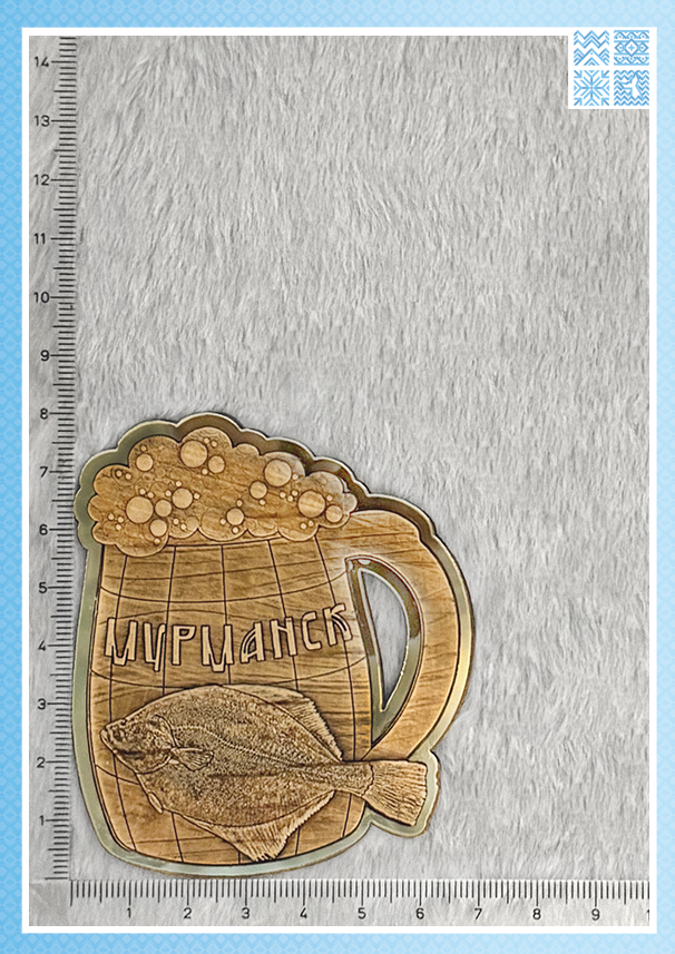 Серия деревянных контурных магнитов с коллажами «Мурманская коллекция» — изображение 6