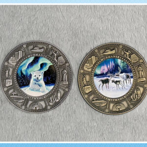 Магнит-тарелочка металлическая «Мурманск» 7см