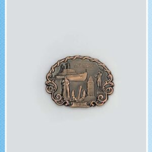 Магнит металлический овальный «Мурманск 1916» (7.5x5.5 см)