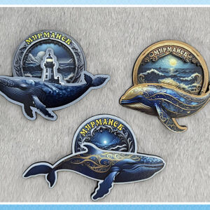 Магнит двухслойный «Кит и Океан»