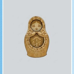 Деревянный магнит-матрешка «Murmansk»