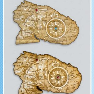 Фигурный деревянный магнит «Карта Кольского полуострова»