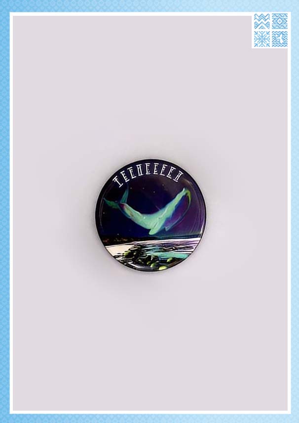 Эпоксидный магнит «Кит-аврора» на пробке