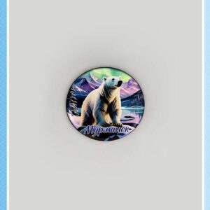 Эпоксидный магнит «Властелин Арктики» на пробке