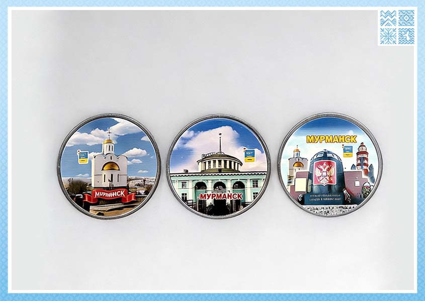 Серия круглых акриловых магнитов «Мурманск» (диаметр 66 мм) — изображение 3