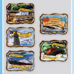 Серия многослойных деревянных магнитов 3D